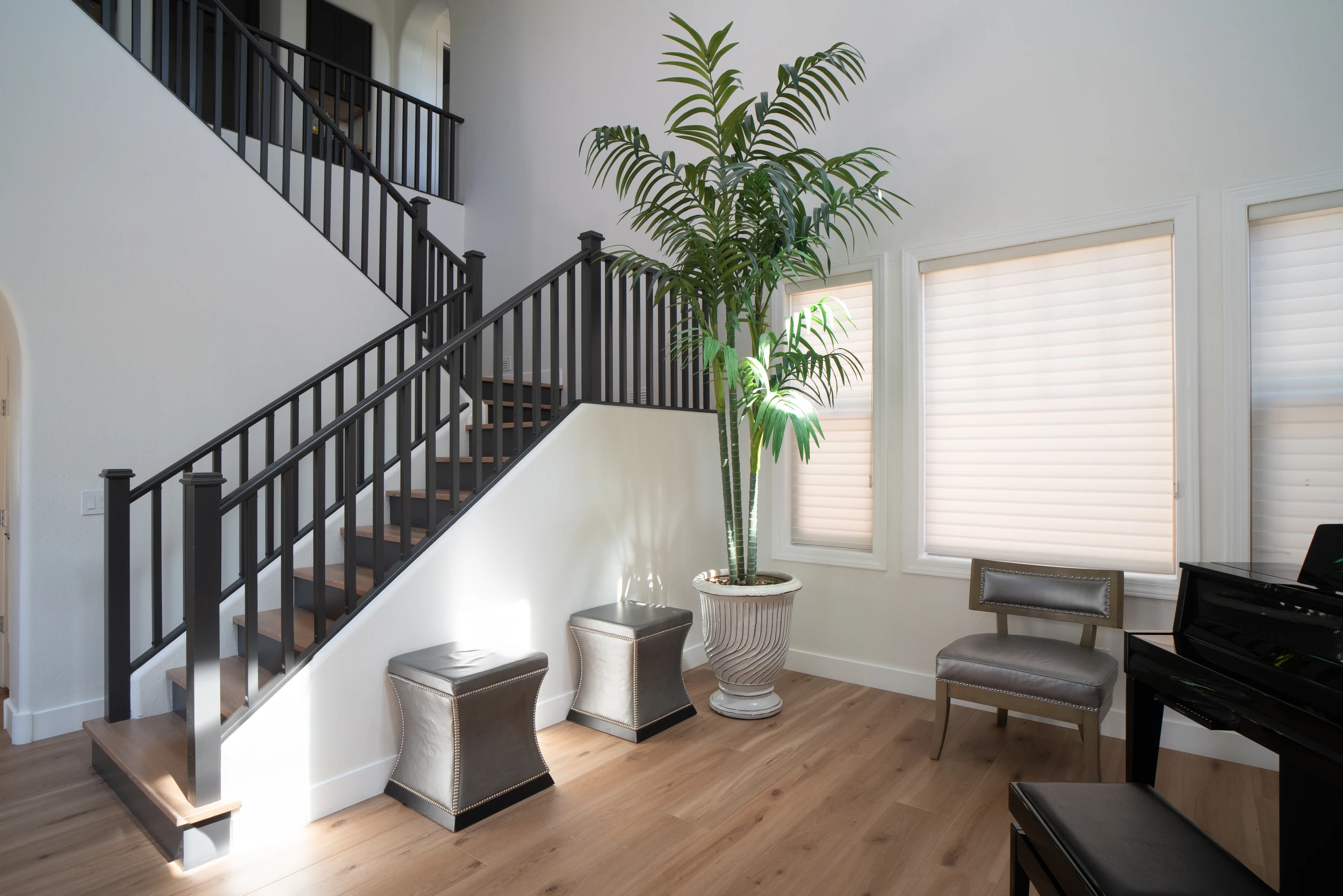 A beautiful foyer in a luxury home addition by 123 Remodeling
