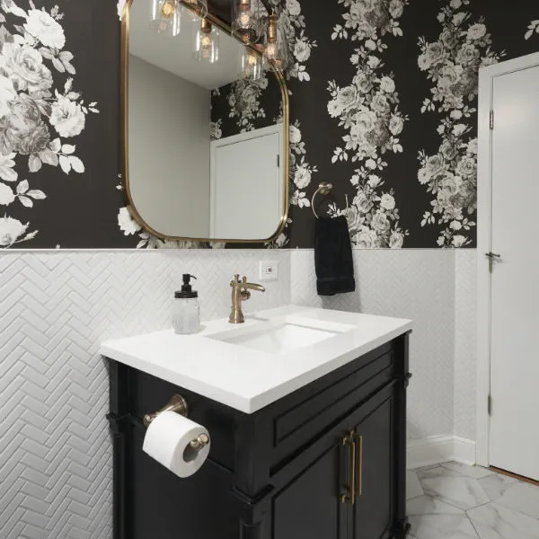 Floral Pattern Bathroom