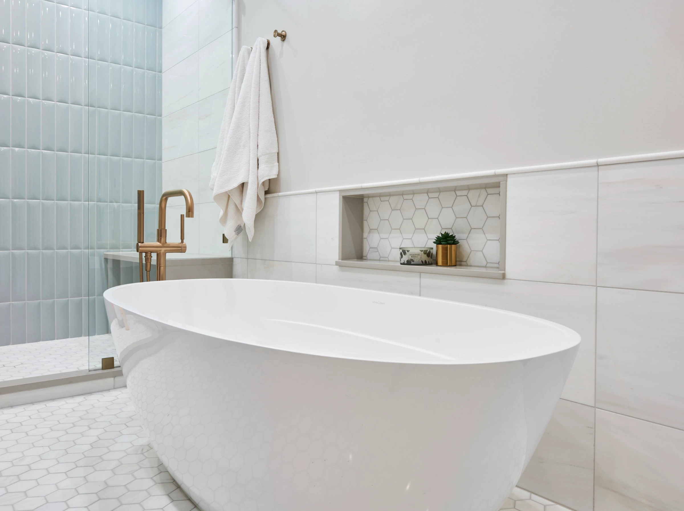 Upscale bathroom remodel by 123 Remodeling