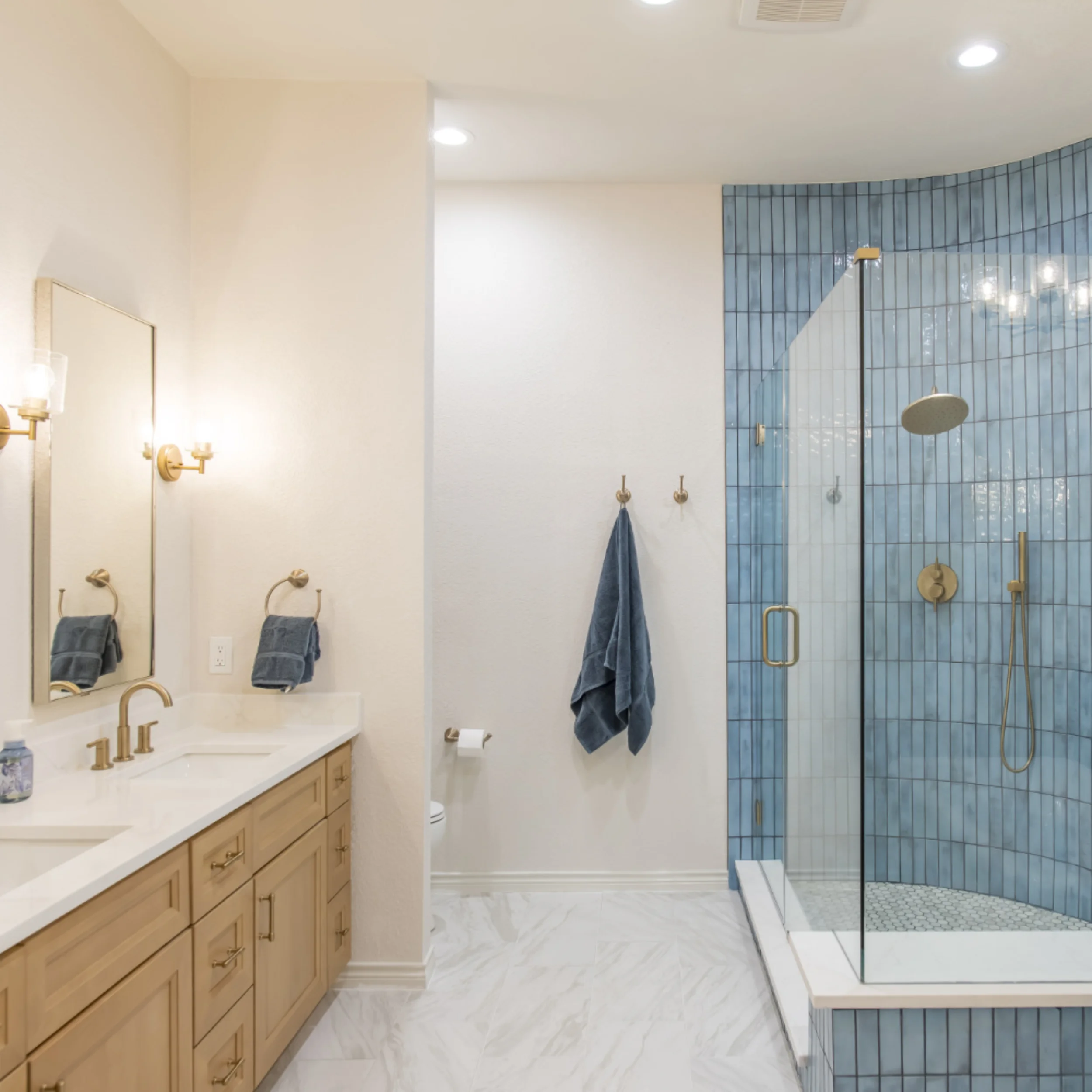 Azure Curved Oasis Bathroom