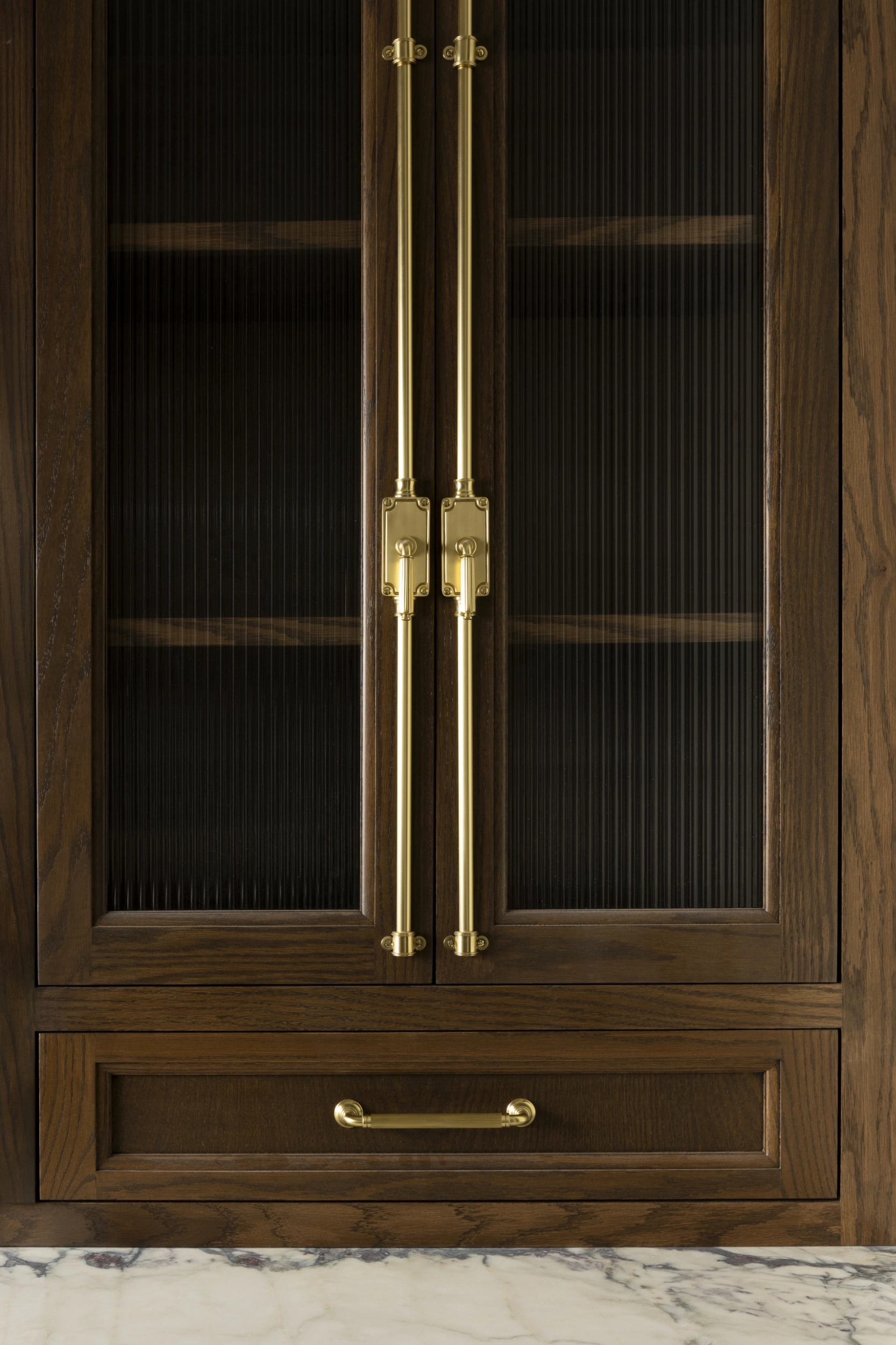 Upper kitchen cabinets and soffit detail